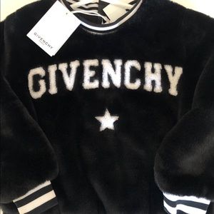 Givenchy Faux Fur Logo Sweatshirt